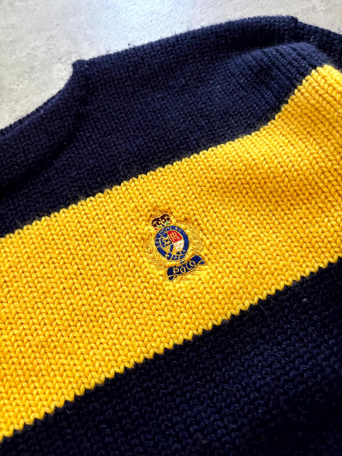 90s 폴로 랄프로렌 스트라이프 헤비 울 스웨터 M 상품이미지3