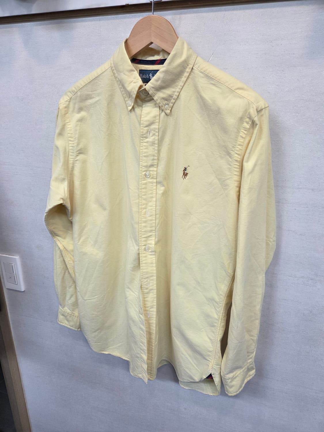 폴로랄프로렌 칼라포니 셔츠긴팔 병아리 m 클래식핏  상품이미지8