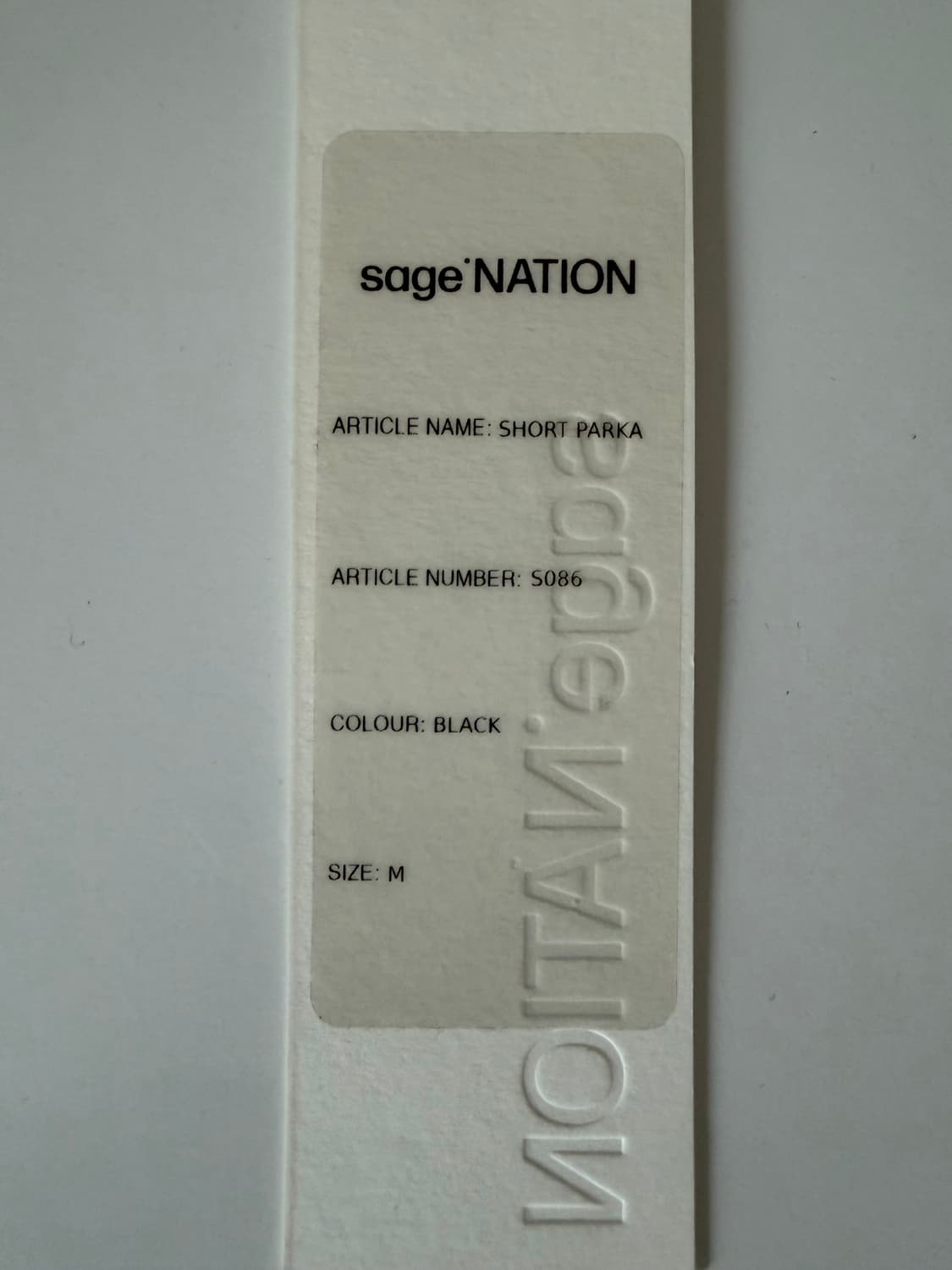 세이지네이션 sage NATION 24ss Short Parka 상품이미지6