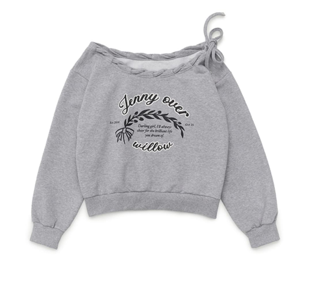 Jenny over willow 오프숄더 스웻셔츠 그레이 상품이미지6