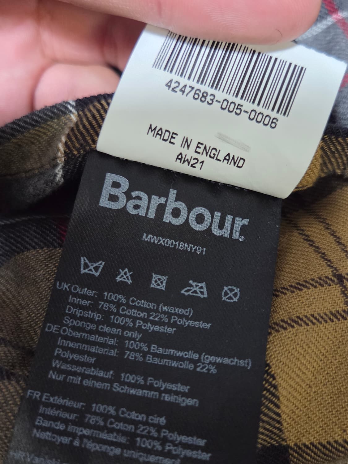 [바버] 비데일 왁싱 자켓 | 00012 상품이미지5