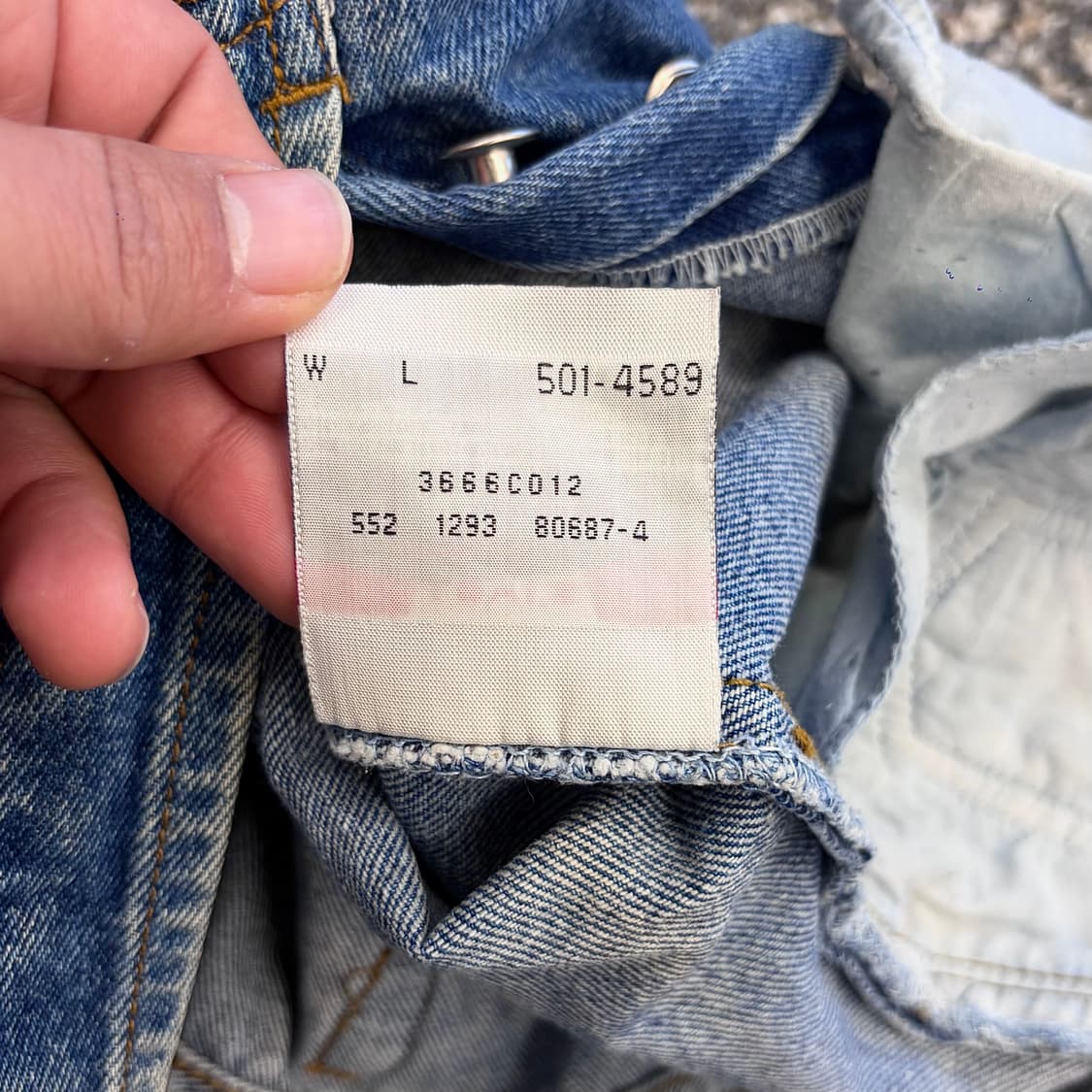 90s 리바이스 501 데님 made in USA (34) 상품이미지8