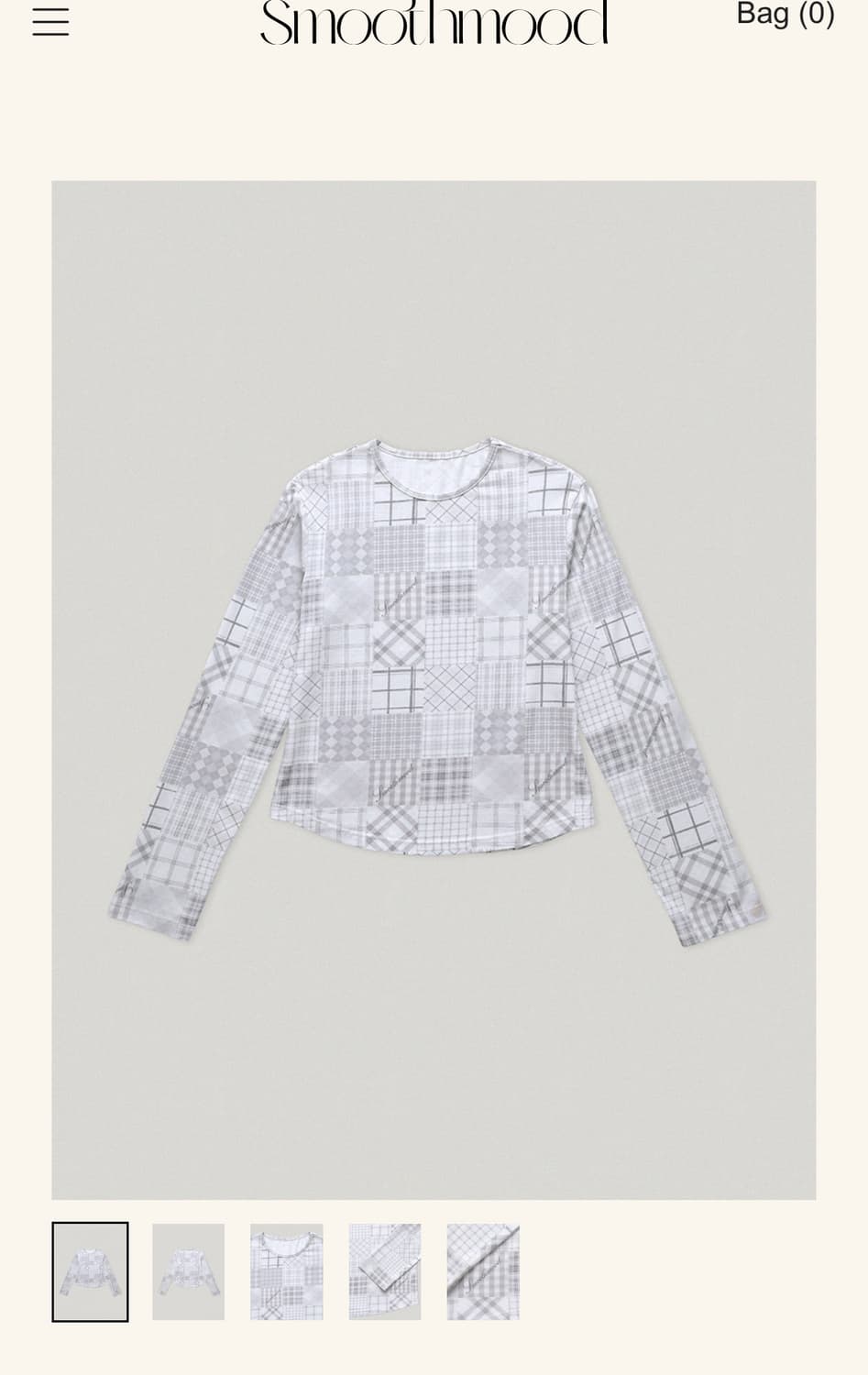 스무드무드shalott check patchwork tee  상품이미지1
