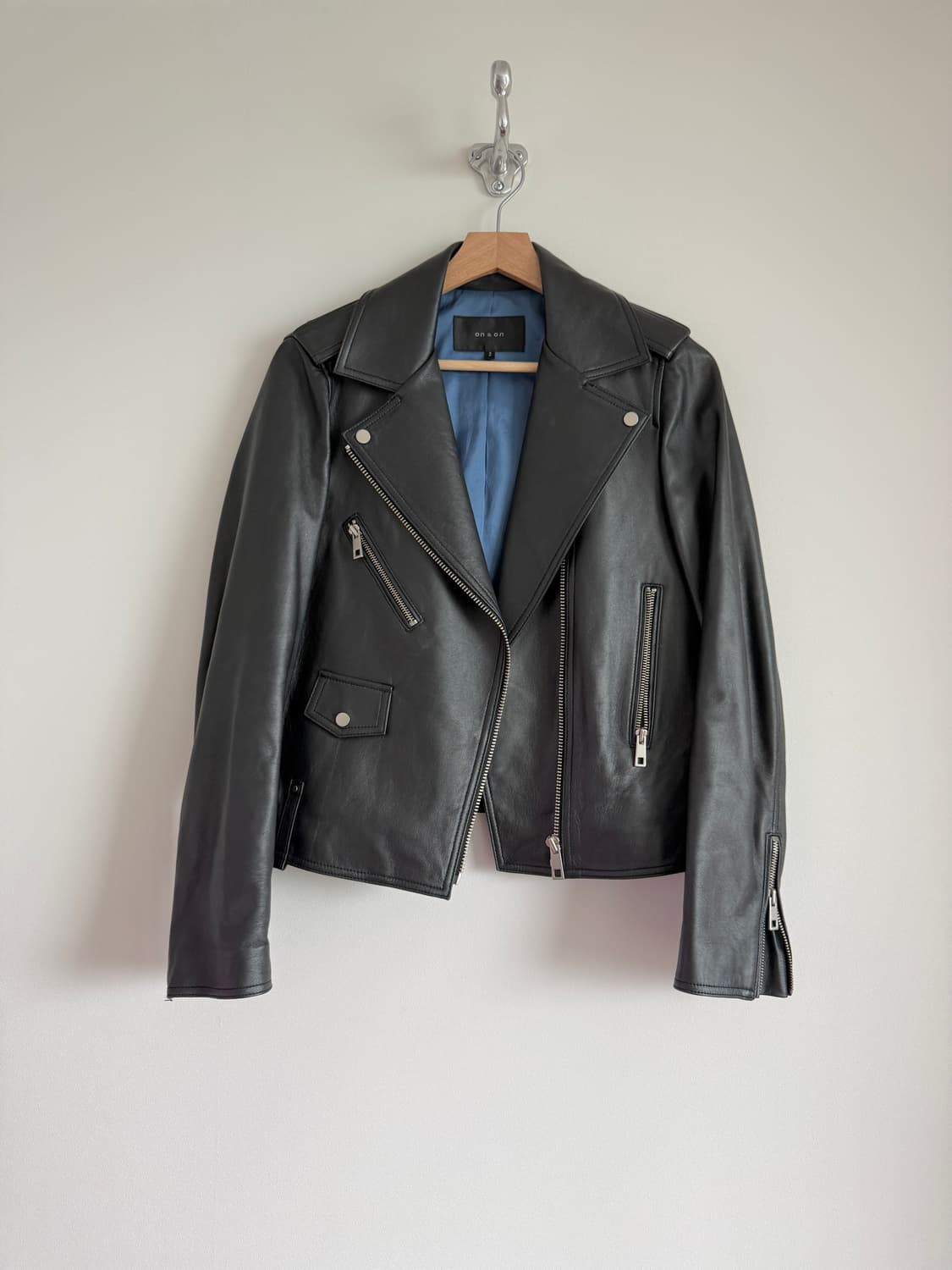 Pre onwed 이태리 레더 라이더 자켓 상품이미지1