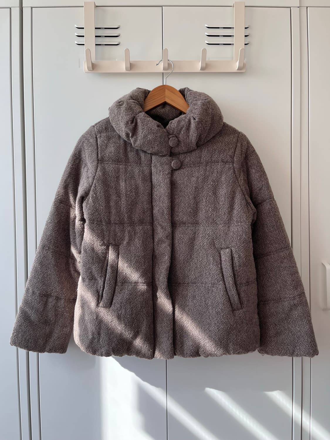 Earth music 얼스뮤직 만두 카라 버튼 패딩 점퍼 상품이미지5