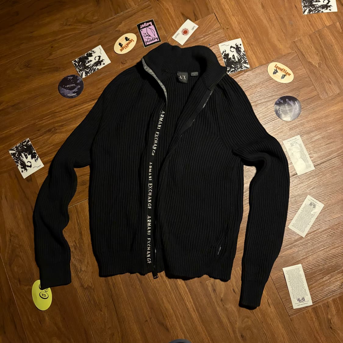 2015 fw armani exchange 슬림핏 집업 니트 상품이미지2