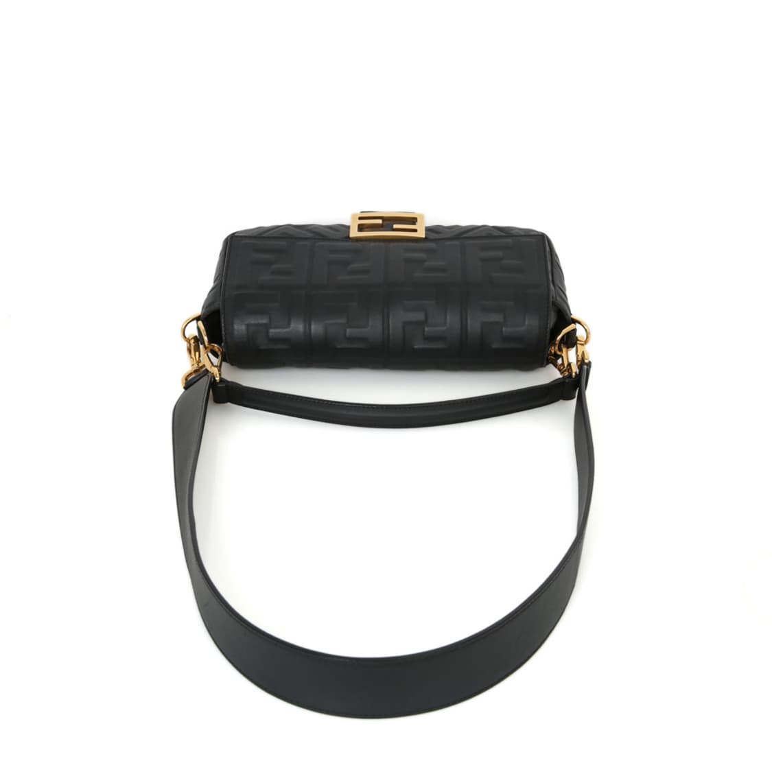 펜디 바게트 숄더 플랩 FF 블랙 크로스백 8BR600 보증서 상품이미지8