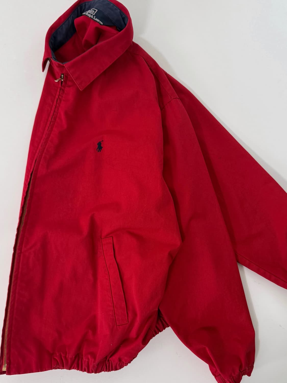 폴로 랄프로렌 오버핏 90‘s 딥레드 스윙탑 코튼 트윌 자켓 상품이미지2