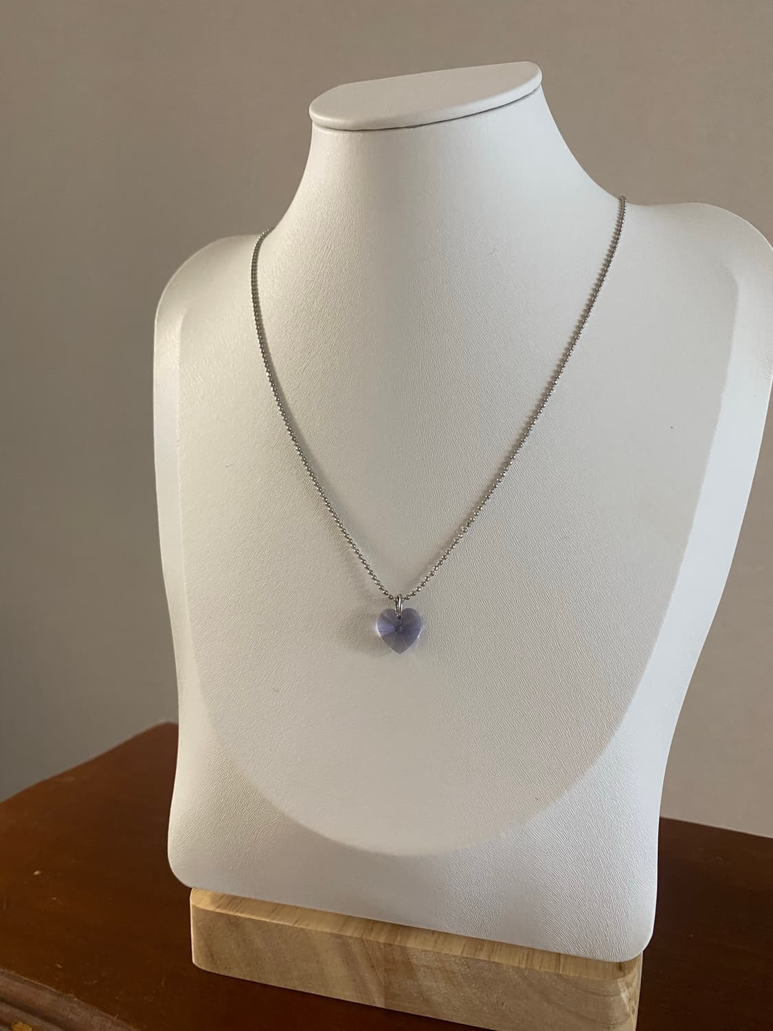 하트 크리스탈 퍼플 목걸이  상품이미지4