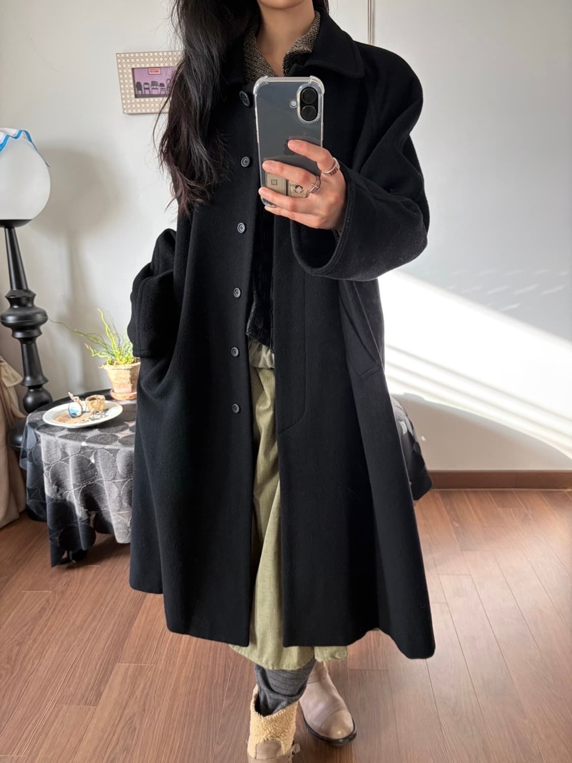 wool 100% long coat 상품이미지3