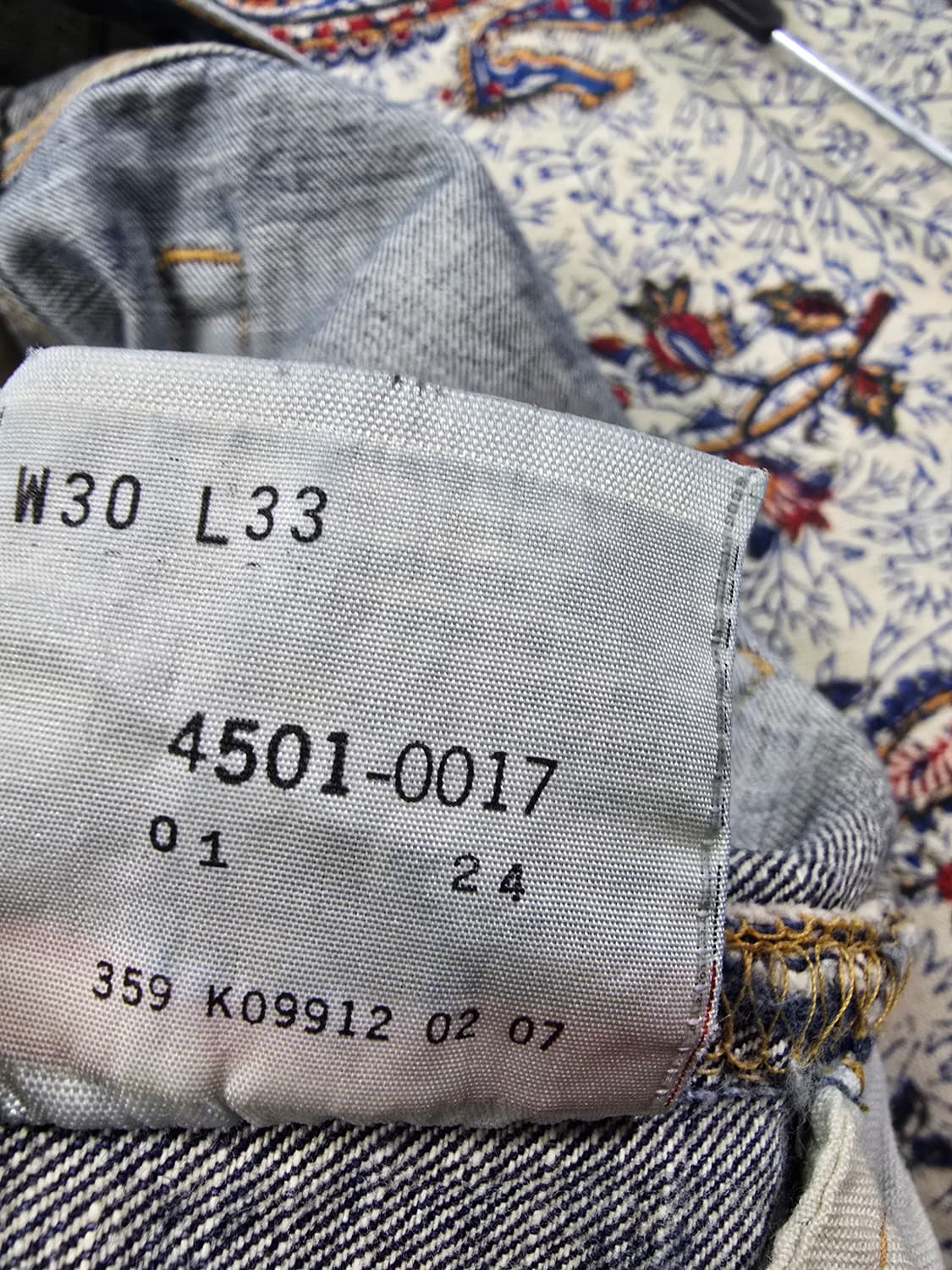 리바이스 4501청반바지 (1775) 상품이미지6