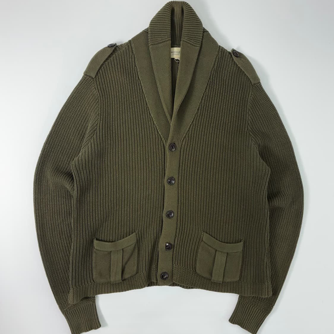 Polo데님 앤 써플라이 카키코튼 밀리터리 가디건 상품이미지1