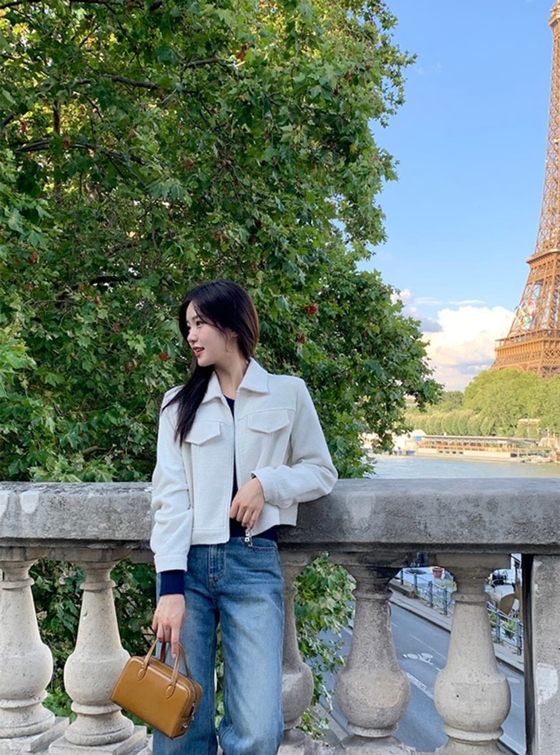 아뜨랑스 울 트위드 크롭 자켓  상품이미지4