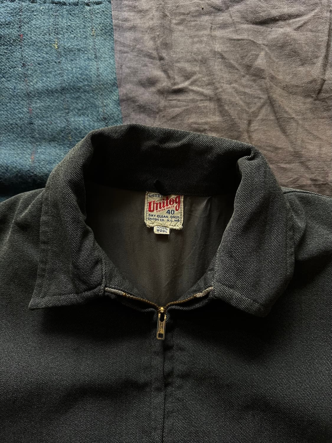 50s USA 빈티지 Unitog 유니온 메이드 투 포켓 울 워크 자켓 상품이미지3