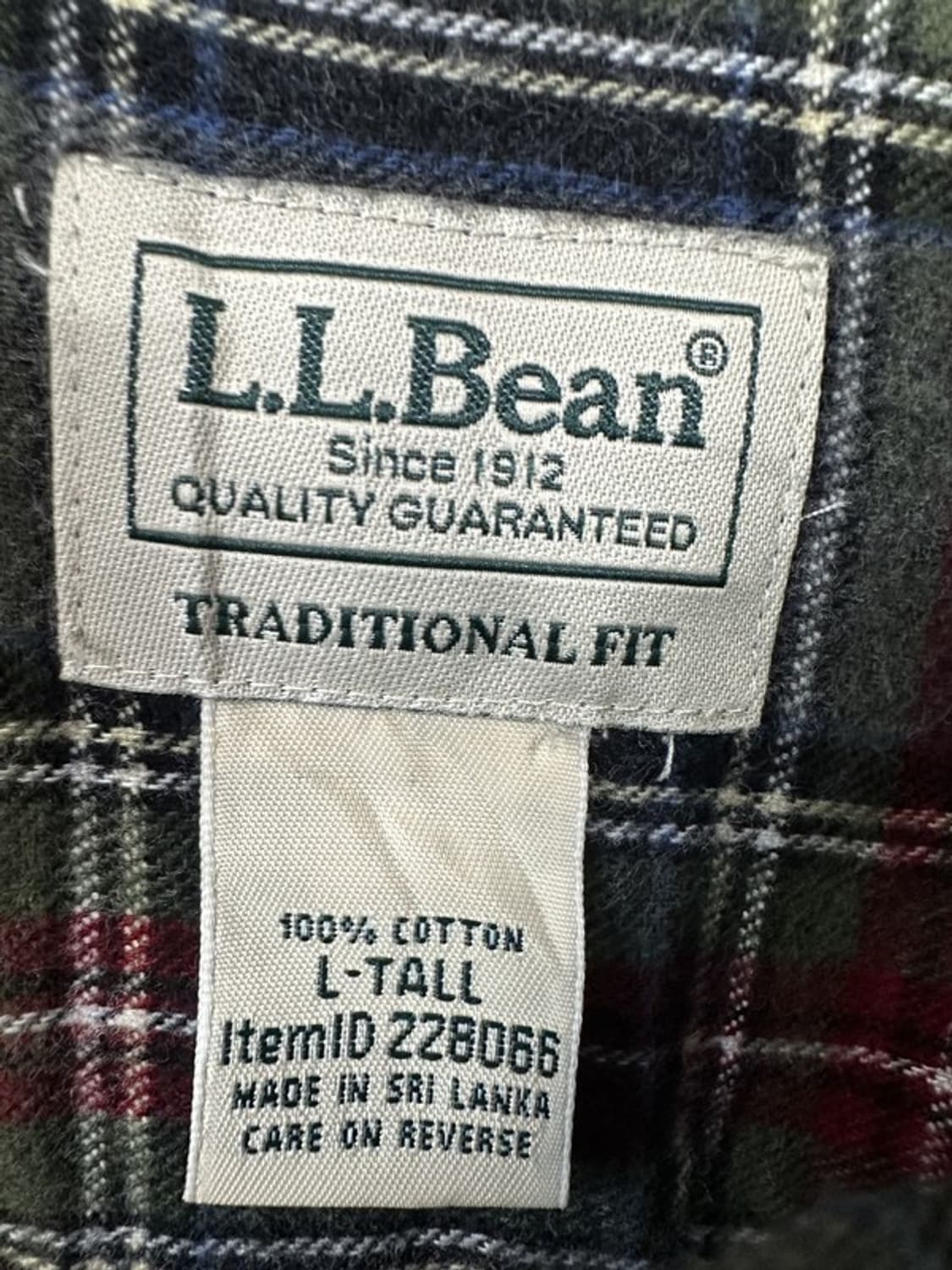 [L-TALL] L.L.BEAN 엘엘빈 코튼 체크플란넬 셔츠 상품이미지3