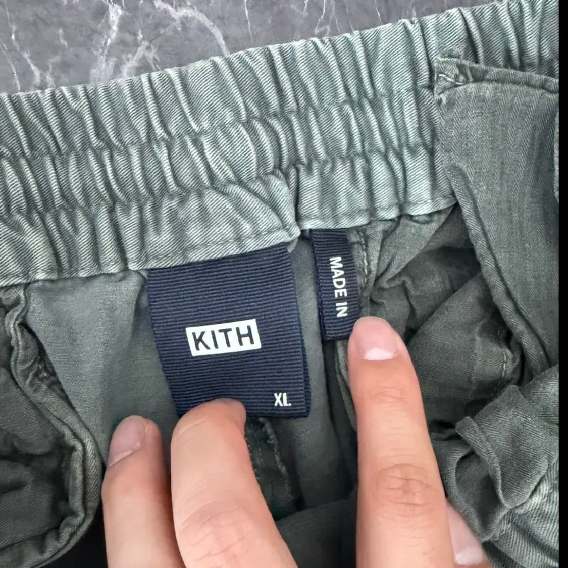 KITH 키스 워시드 코튼 월리스 팬츠 카키 상품이미지6