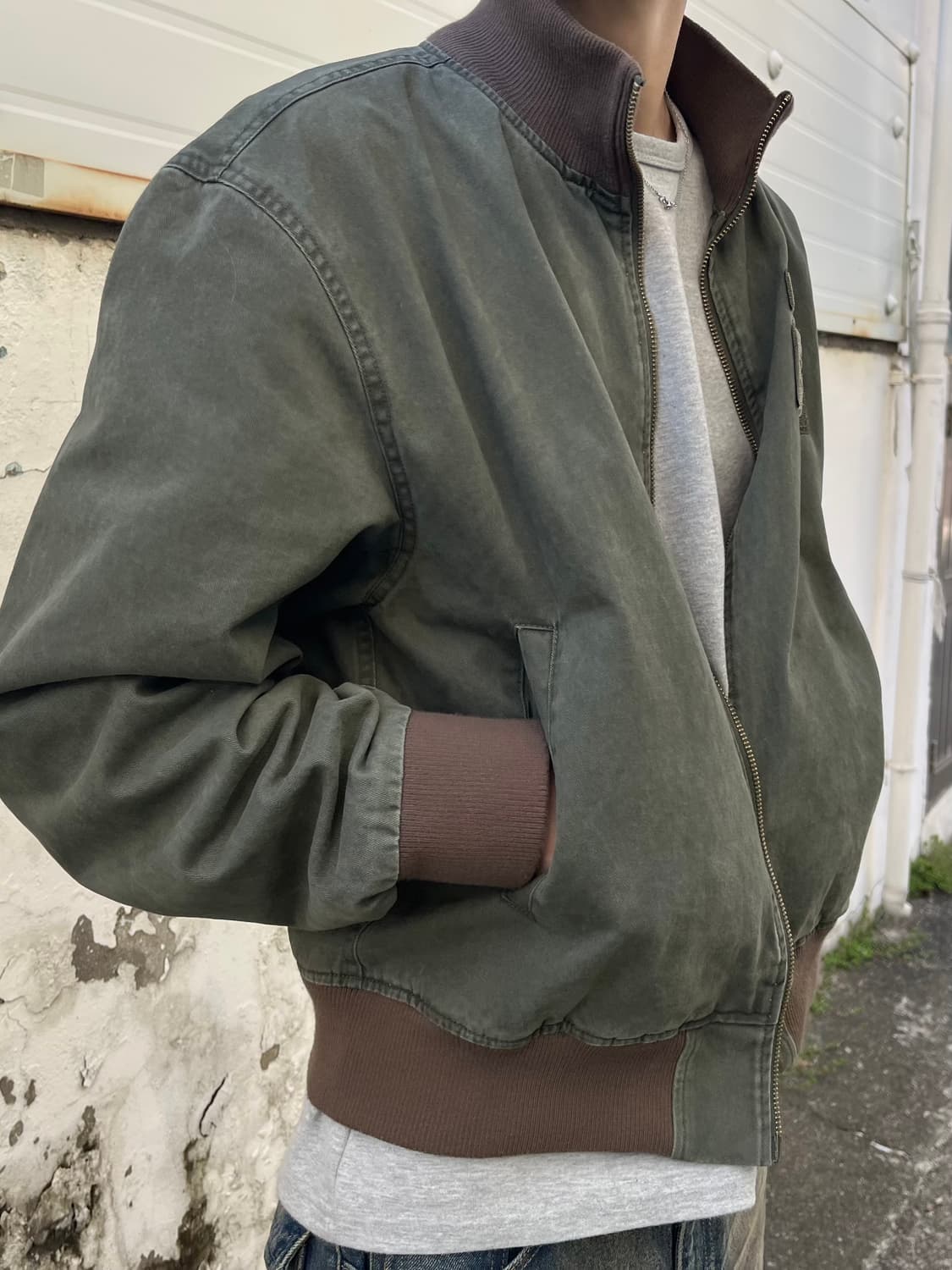 아캄 Washed Velcro Jacket (Khaki) 2사이즈 상품이미지2