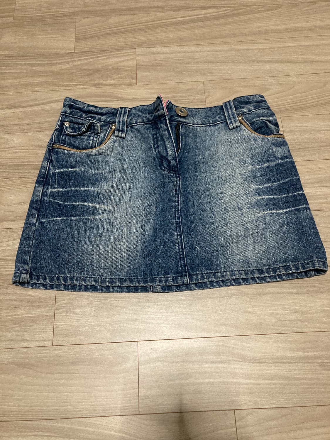 빈티지 데님 미니 스커트 상품이미지4