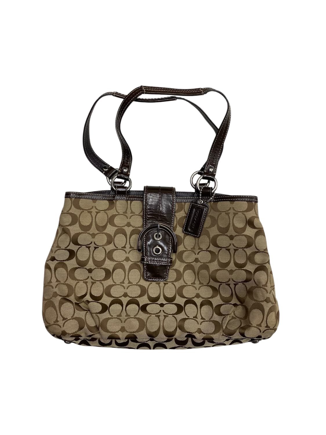 코치 y2k 시그니처 브라운 버클백 상품이미지1