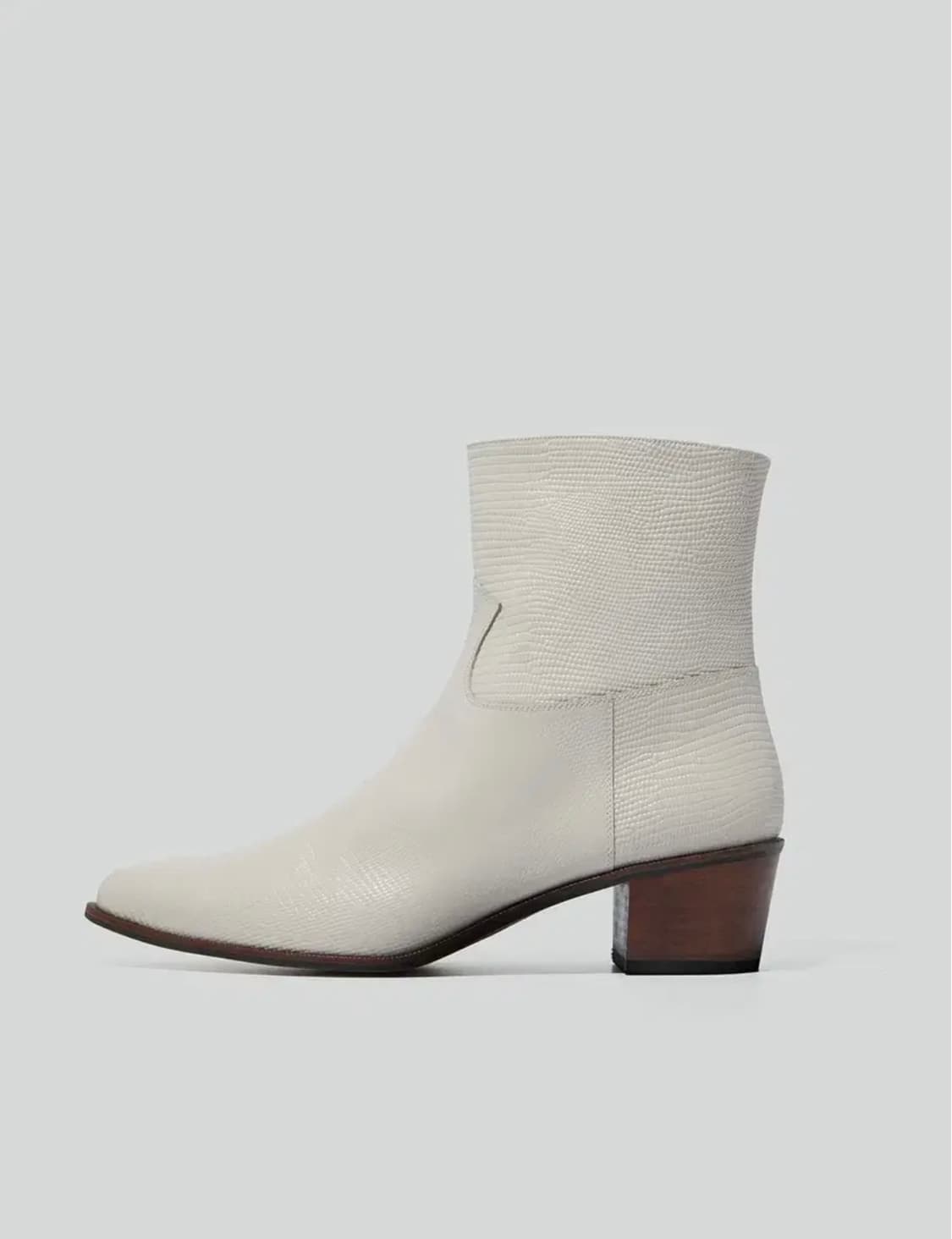 [할인] 렉토 포인티드 토 앵클 부츠 크림 상품이미지1