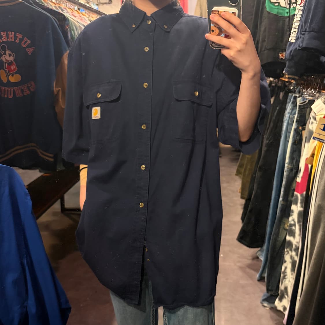[IM] Carhartt 칼하트 반팔 셔츠 네이비 상품이미지2
