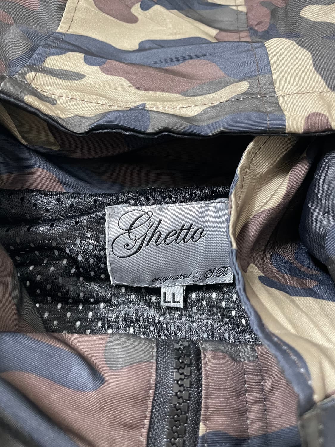 빈티지9. 일본빈티지 Ghetto 카모플라쥬 바람막이 윈드브레이커 점퍼 상품이미지3
