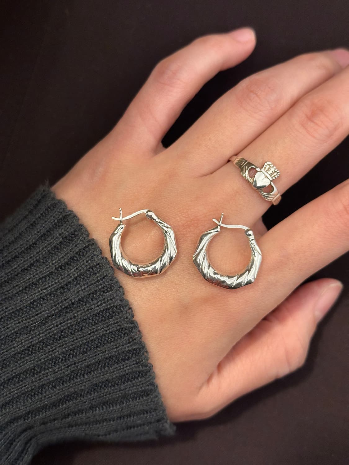 Heart Twist 925Silver Hoop Earring 상품이미지2