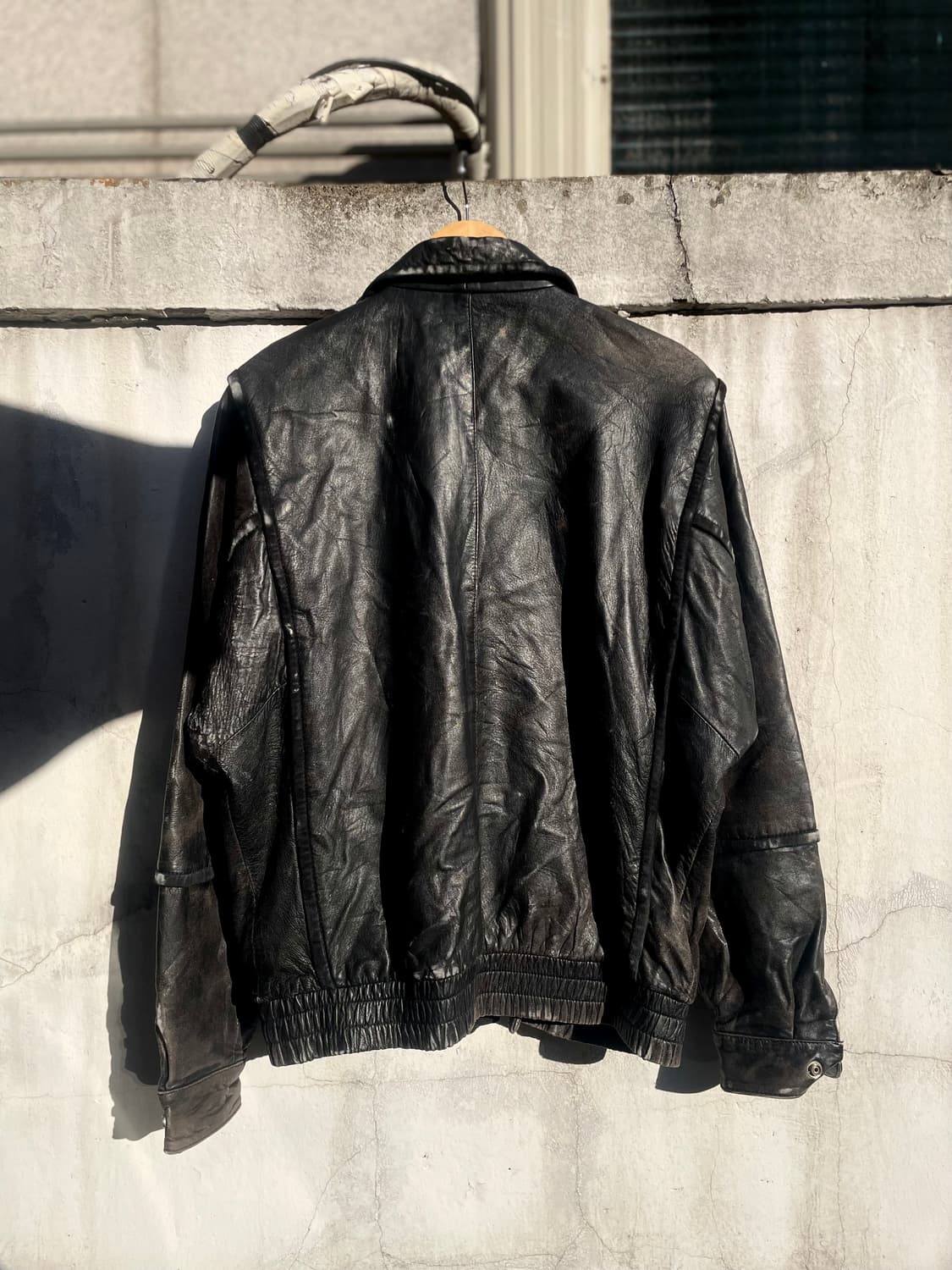 Vintage Lambskin Leather Jacket with Con 상품이미지7