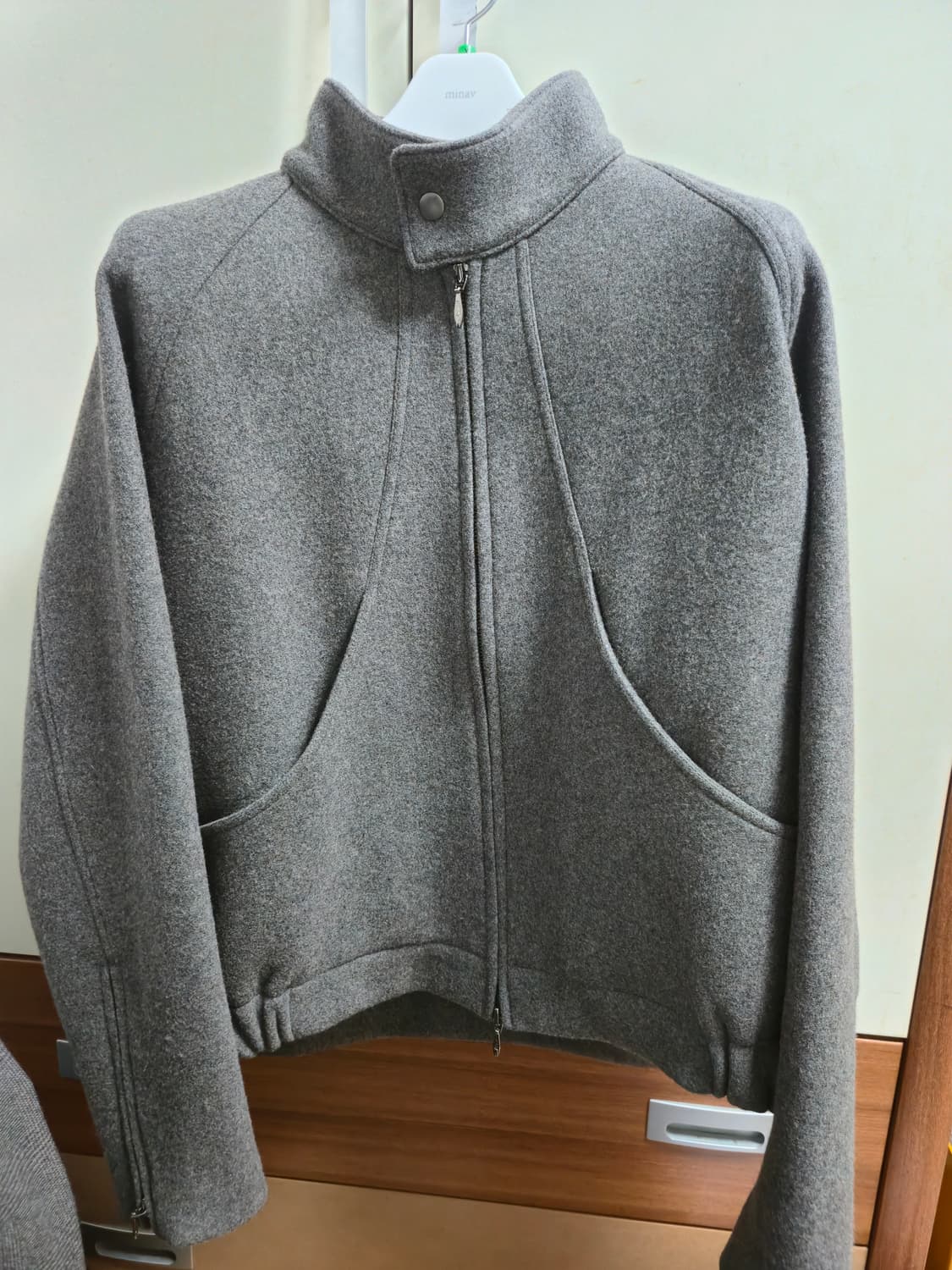 ETCE 커브드 울 바이커자켓 상품이미지2