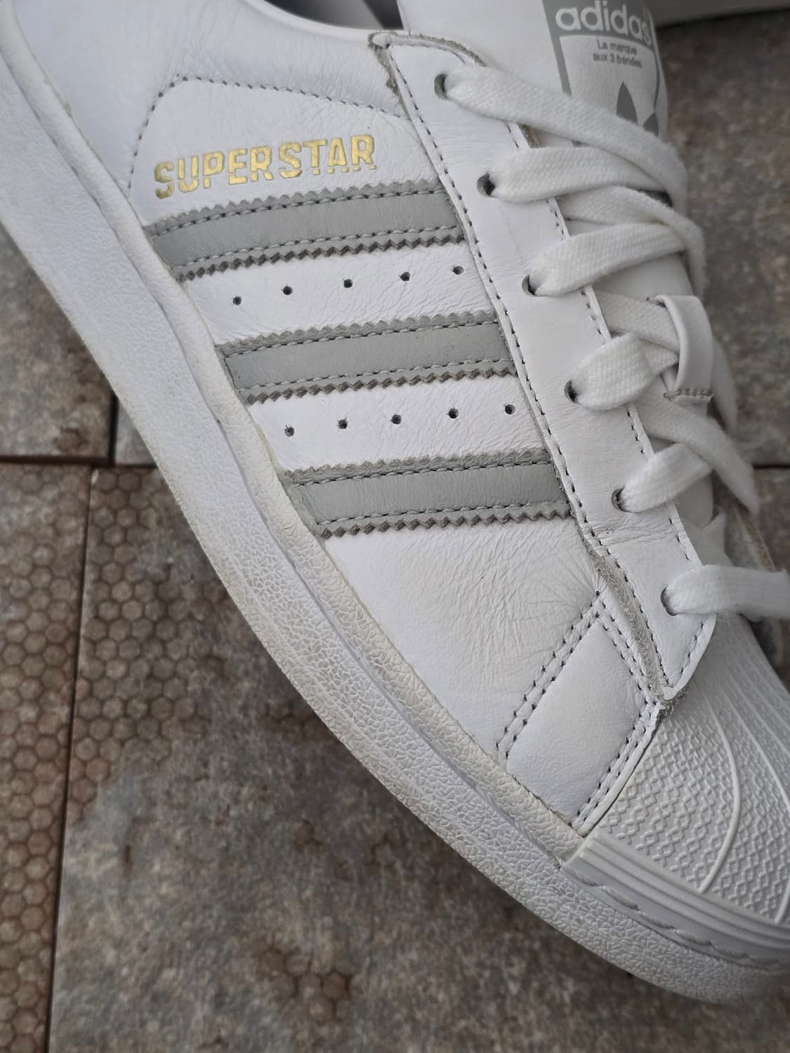 (230)아디다스 슈퍼스타 화이트 그레이 상품이미지8
