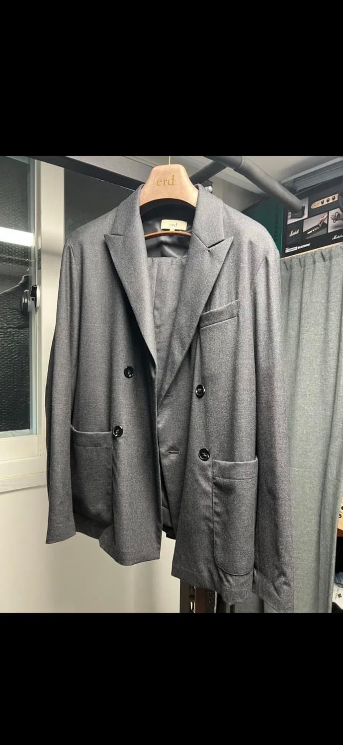 에르디 에르디토 erd 울 플란넬 더블 자켓 트라우저 셋업 상품이미지1