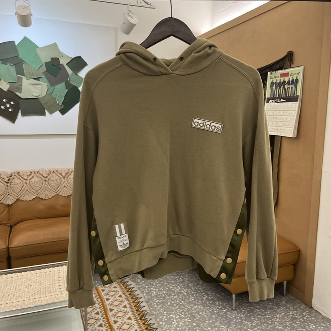 아디다스 아디브레이크 스트릿펑크 올리브카키 후드티 XS C10857 상품이미지3