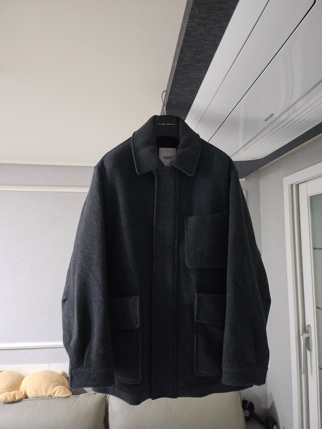 [거의 새것] 시프트지 SHIFT.G 오버핏 울 사파리 블렌디드 코트 상품이미지1