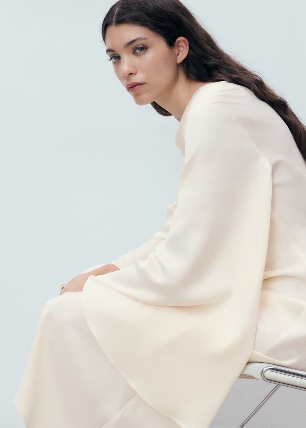 망고 롱 새틴 드레스 S (새상품) 상품이미지5