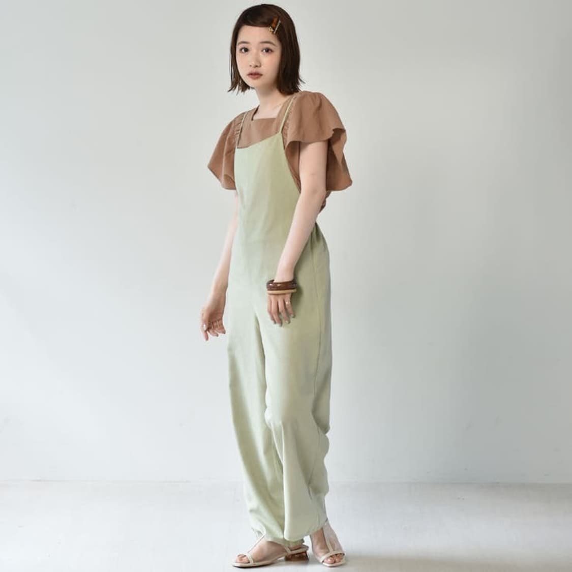 레트로걸 린넨 혼방 오버롤 상품이미지1