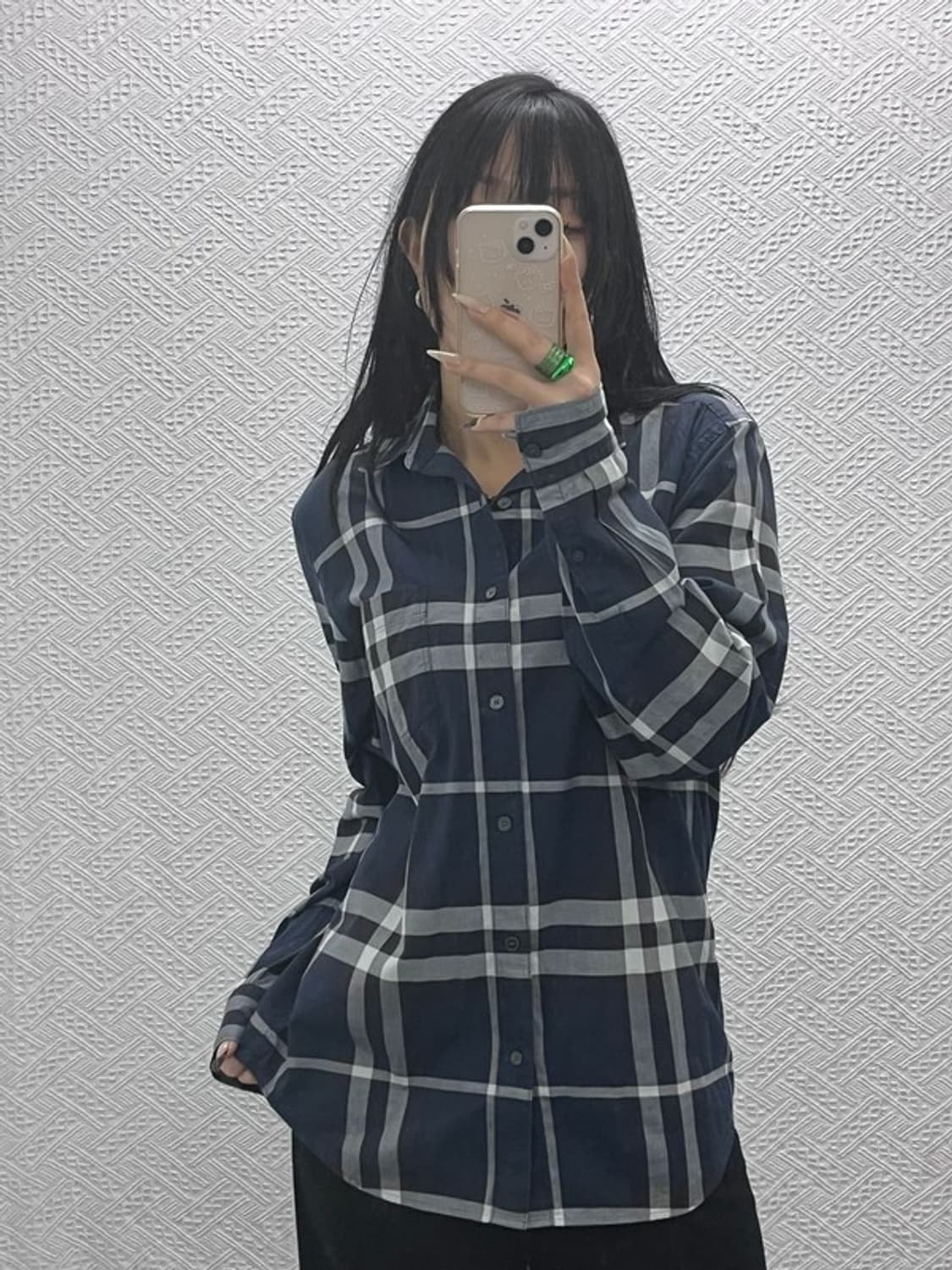 버버리 정품 컨트리 캐주얼 플란넬 체크 셔츠 M C08409 상품이미지1