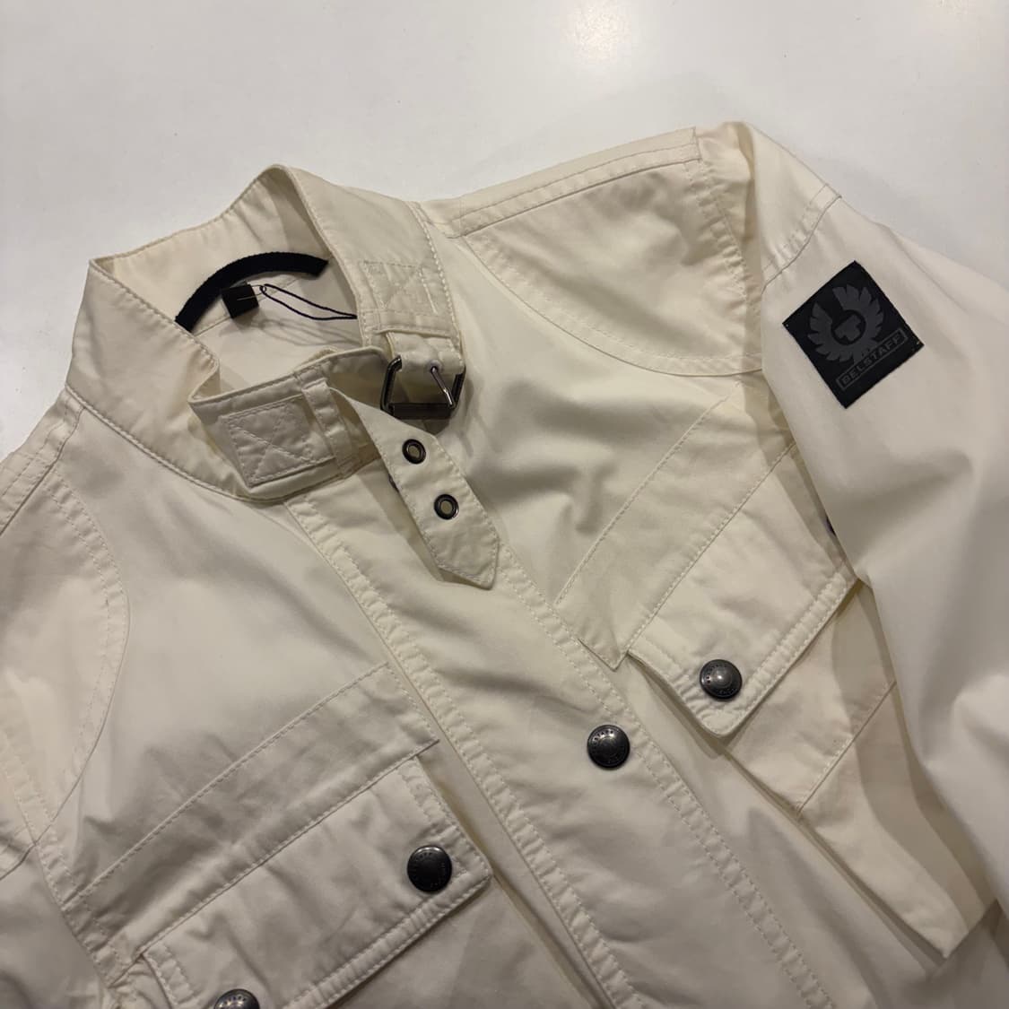 [38] 벨스타프 로드마스터 수입택 화이트 아이보리 자켓 D434 상품이미지3