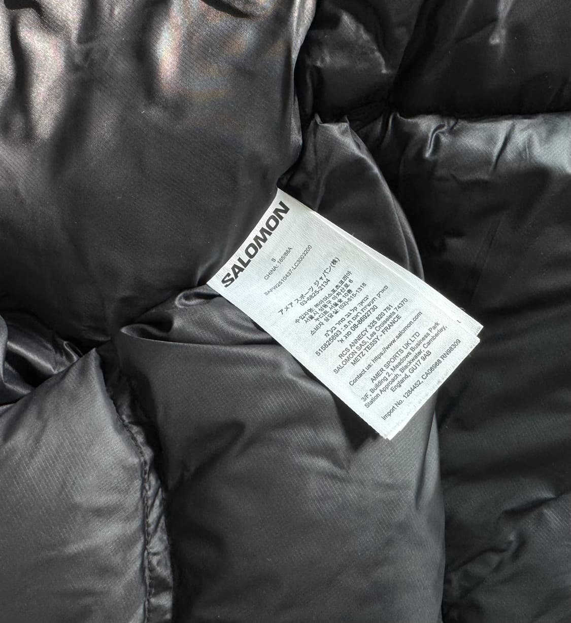 살로몬 컨투어 다운 자켓 초콜릿 색상 유니섹스 S 사이즈 상품이미지4