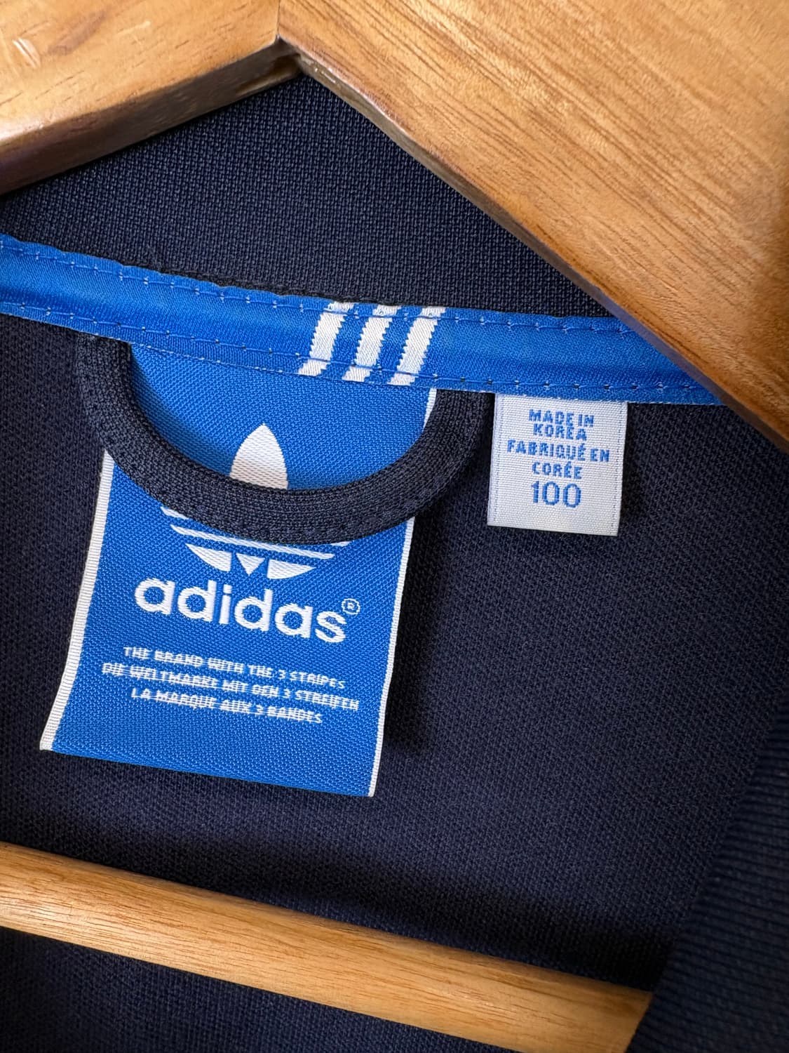 아디다스 빈티지 유로파 삼선 트랙탑 져지 네이비 상품이미지7