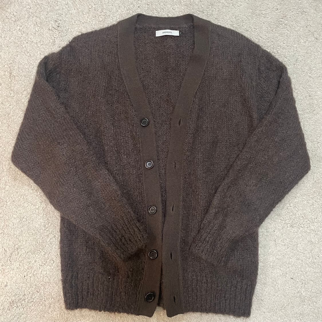 아모멘토 그랜파 가디건 다크브라운 M 상품이미지1