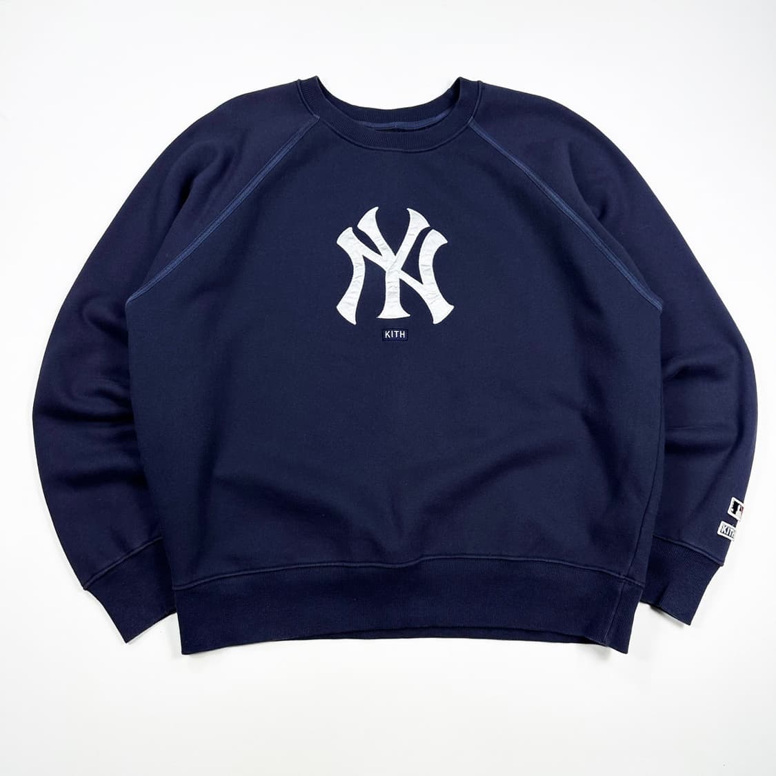 키스 x MLB 뉴욕양키스 빅로고 네이비 맨투맨 (XL) 상품이미지2