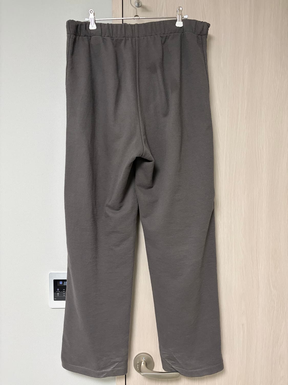 레이디 화이트 코튼 트랙 팬츠 브라운 M 상품이미지2