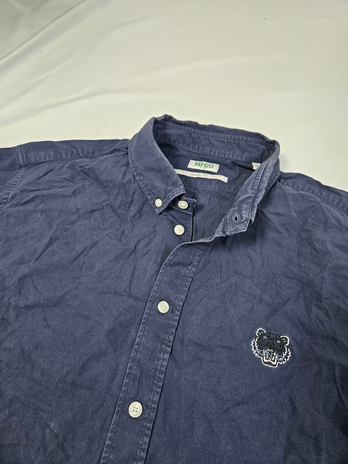 겐조 미니타이거 카고 워싱 워크셔츠 코튼 네이비 정품 XL 상품이미지2
