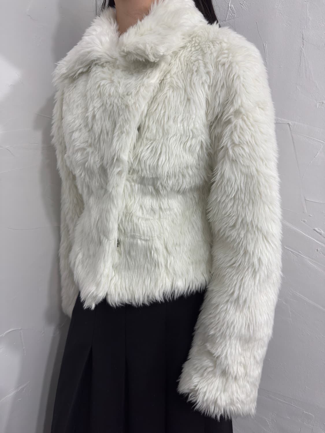 anita arenberg white fur jacket 상품이미지3