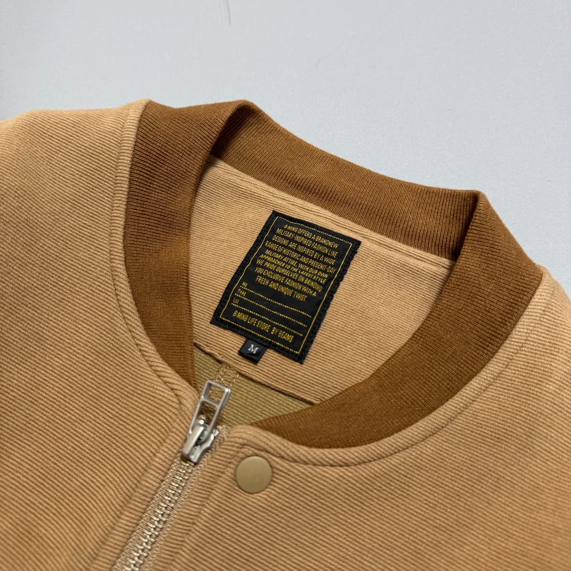 빔즈(B:MING by BEAMS) 베이지 컬러 MA-1 플라이트 자켓 상품이미지3