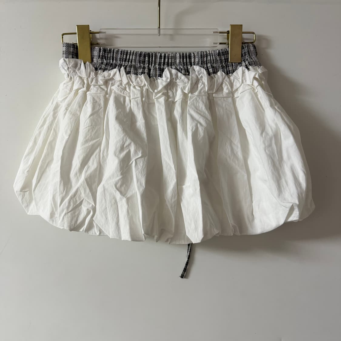 새상품 여자 체크 펌킨 스커트 (화이트) 상품이미지3