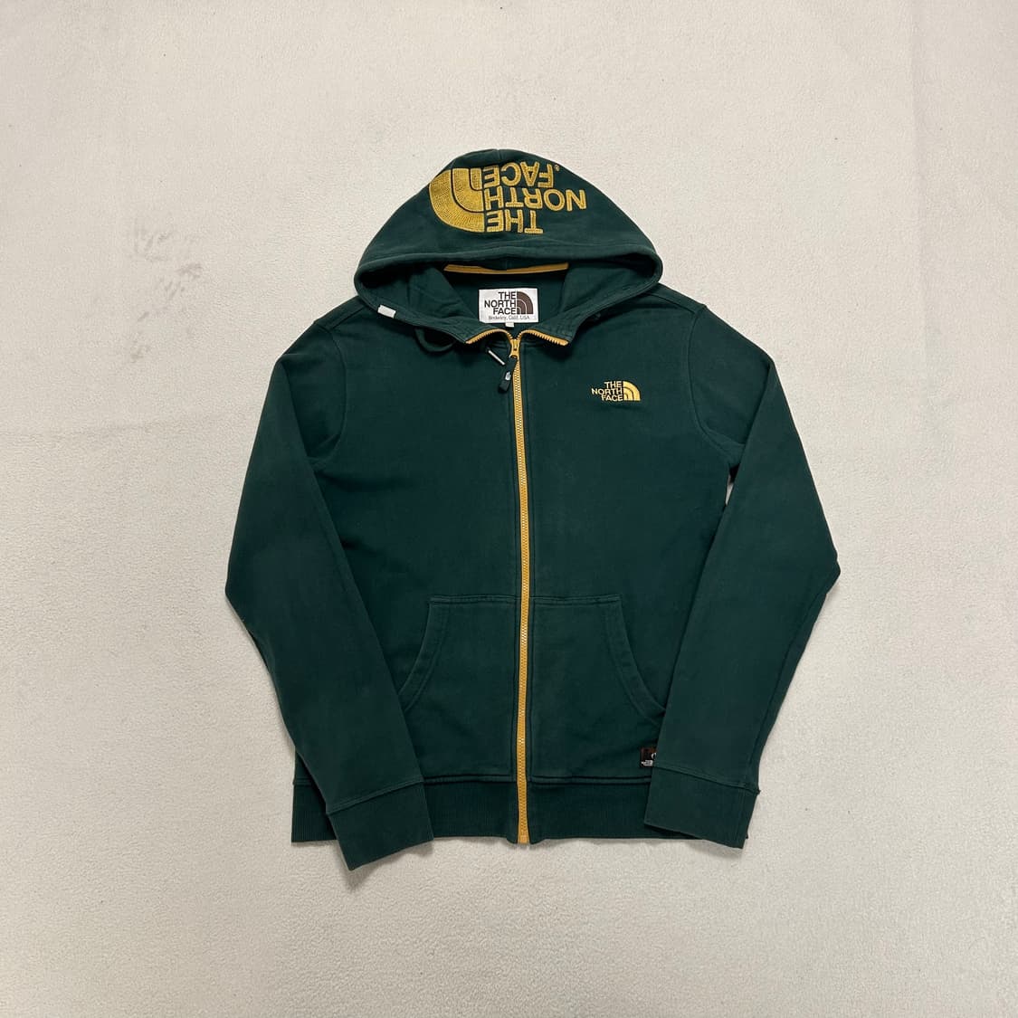 The North Face green hood zip-up 상품이미지4