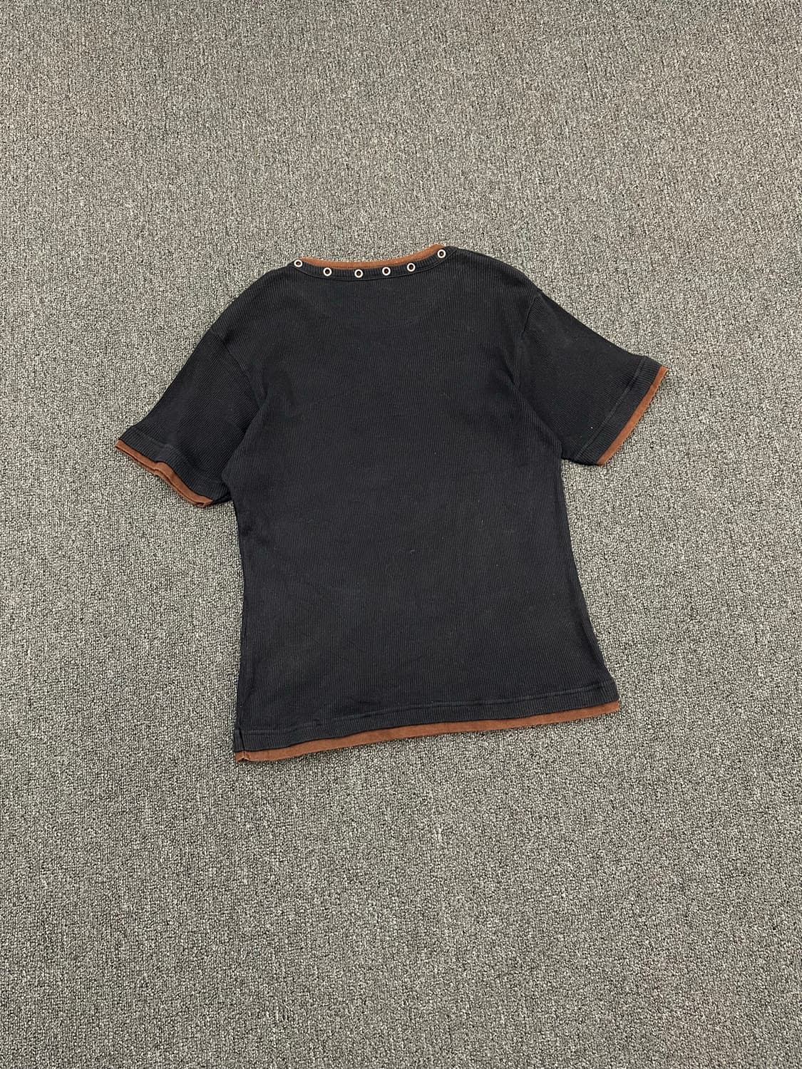 L)In The Attic vintage 여성 레이어드 프린팅 자수 반팔 상품이미지5