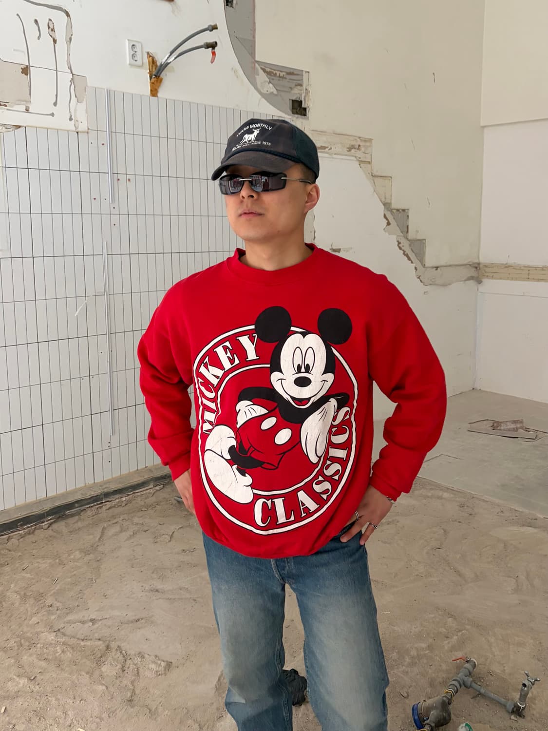 90’s Disney Mickey classic print sweat 상품이미지2