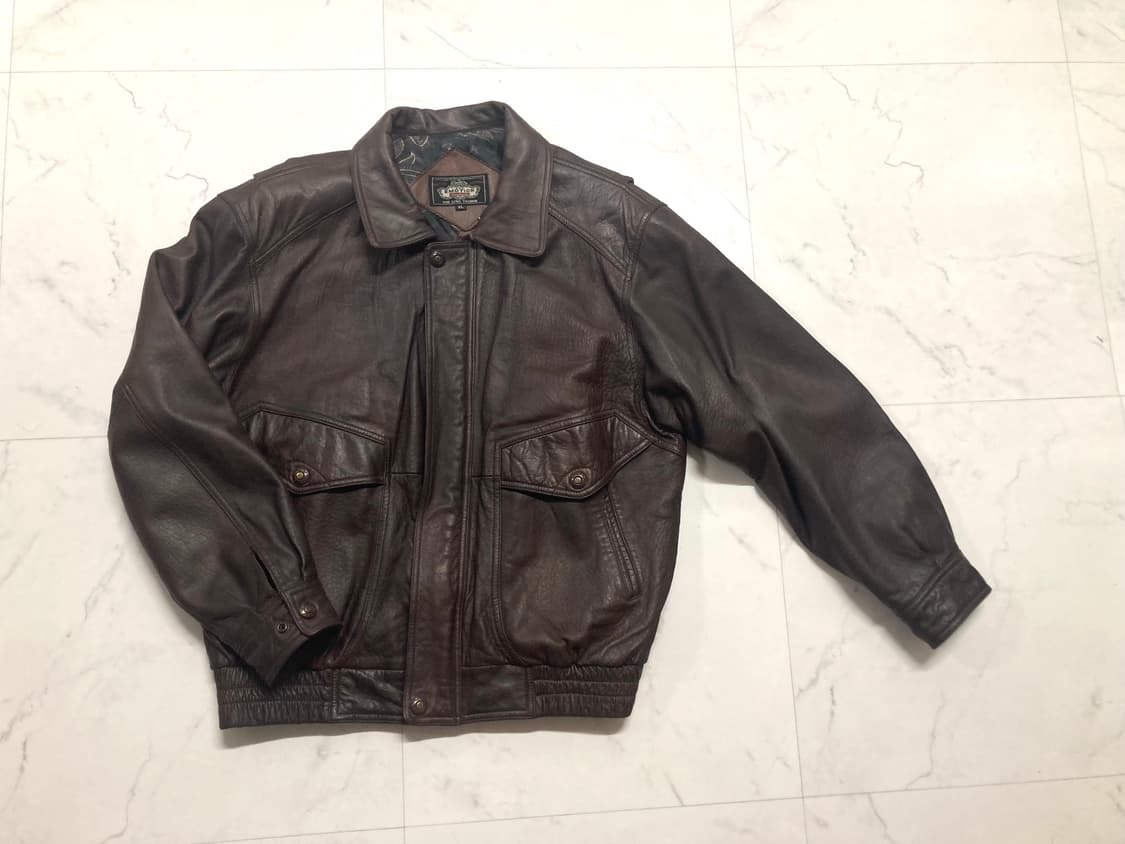 90s 양가죽 A-2 램스킨 레더 봄버 자켓 100-105 상품이미지1